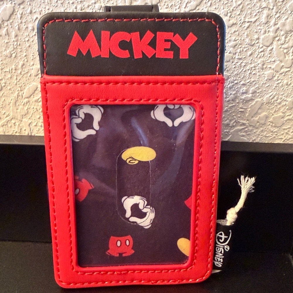 Loungefly Disney Mickey Mouse Heart Hands Card Holder RARE - Picture 2 of 3